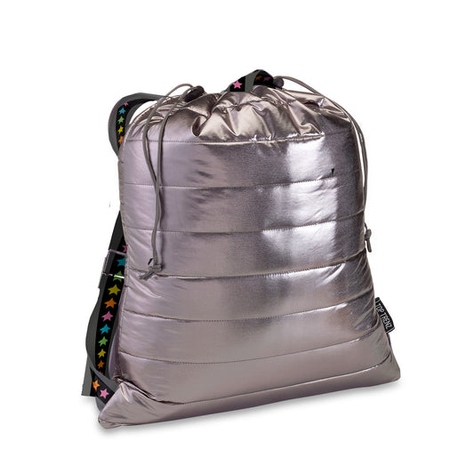 Top Selling Metallic Puffer Drawstring Bag For Kids And Tweens | Top Trenz