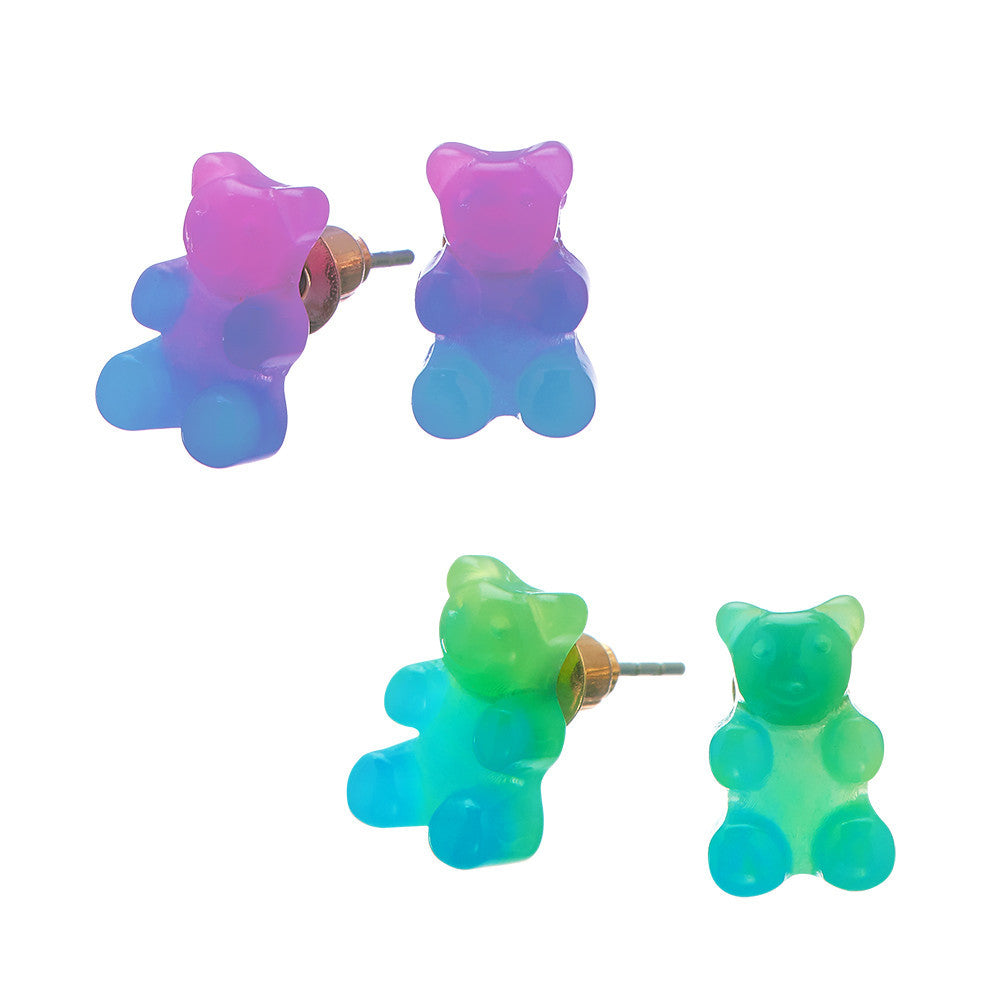 Playful Bear Design Stud Earring Sets | Top Trenz