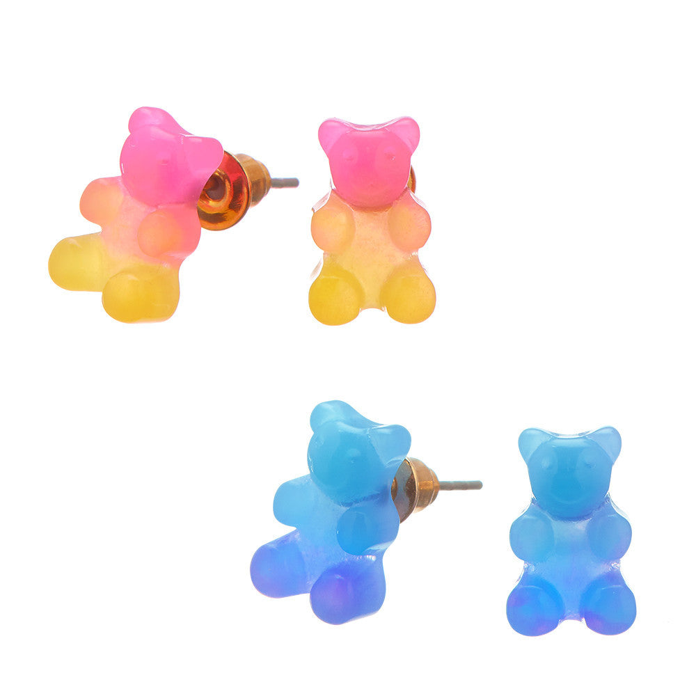 Playful Bear Design Stud Earring Sets | Top Trenz