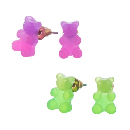 Playful Bear Design Stud Earring Sets | Top Trenz