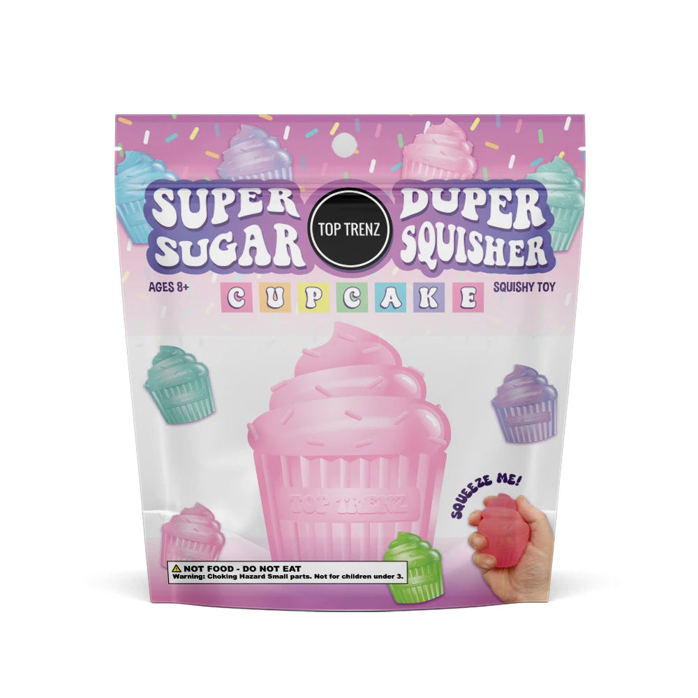 Adorable Sprinkle Cupcake Sugar Squisher Toy - Stress Relief & Sensory Fun | Top Trenz