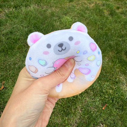 Super Duper Sugar Squishers – Sugar Bear Donuts Plush Fidget Toy - Squishy Stress Relief for Kids | Top Trenz