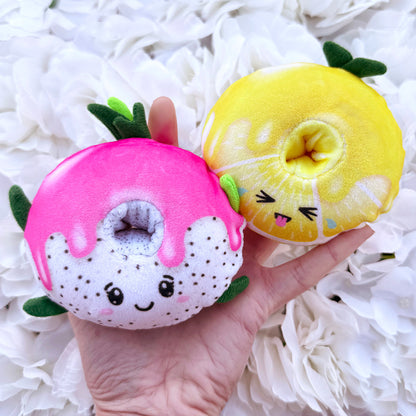 Fruit Plush Sugar Donut Squishy Stress Ball Fidget Toy | Top Trenz