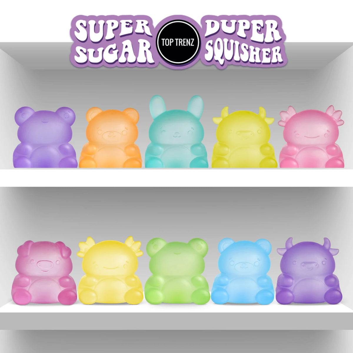 Bunny Squishy Stress Ball Fidget Toy - Sugar Squisher | Top Trenz