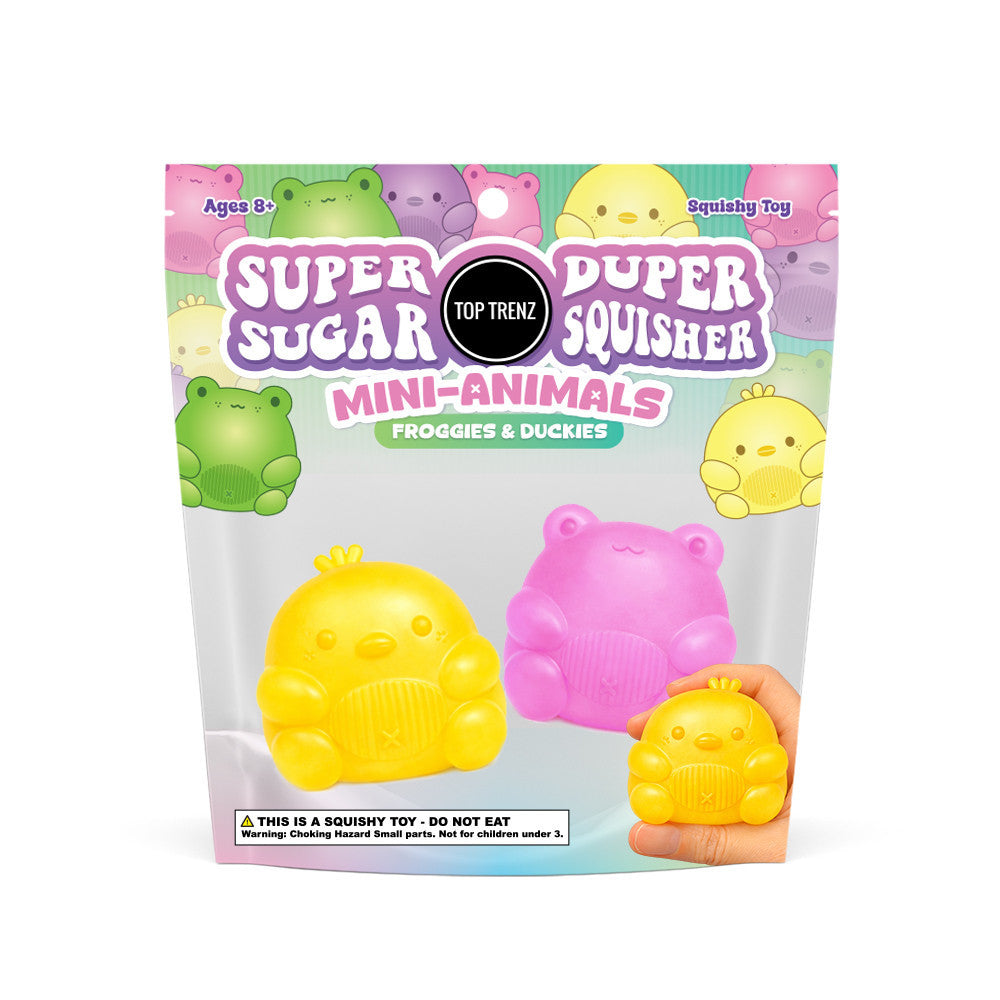 Super Duper Sugar Squishers Mini Animals 2-Pack - Froggies & Duckies | Top Trenz