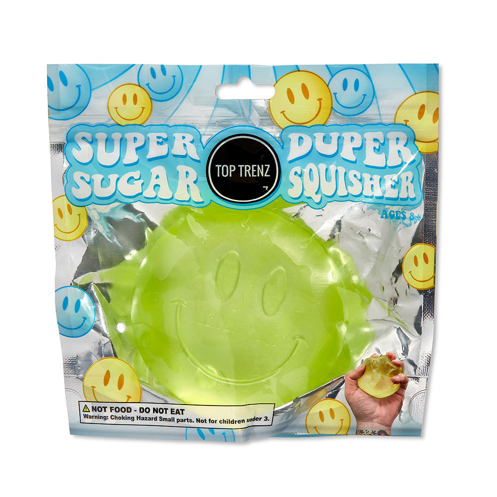 Happy Face Squishy Stress Ball Fidget Toy - Sugar Squisher | Top Trenz