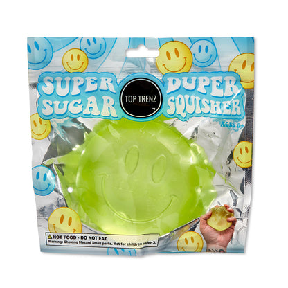 Happy Face Squishy Stress Ball Fidget Toy - Sugar Squisher | Top Trenz