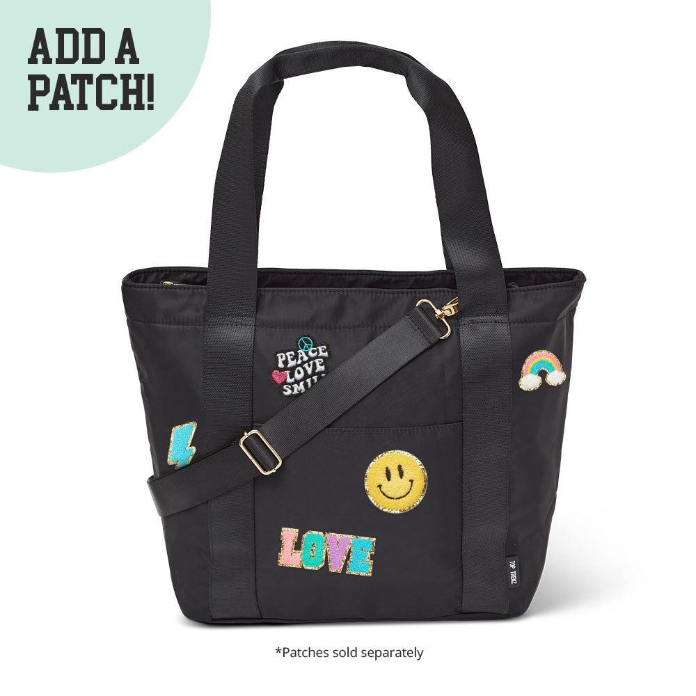 Black Nylon Weekender Tote Bag For Kids And Tweens | Top Trenz