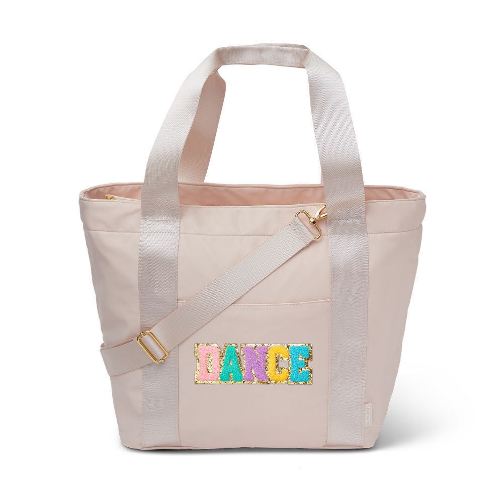 Beige Nylon Weekender Dance Tote Bag | Top Trenz