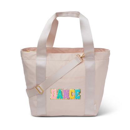 Beige Nylon Weekender Dance Tote Bag | Top Trenz