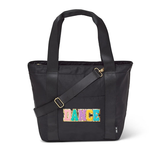 Black Nylon Weekender Dance Tote Bag | Top Trenz