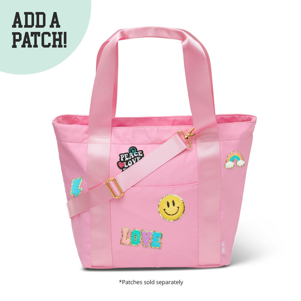 Pink Classic Nylon Tote Bag For Kids And Tweens | Top Trenz