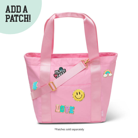 Pink Classic Nylon Tote Bag For Kids And Tweens | Top Trenz