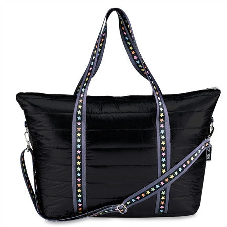 Top Selling Black Puffer Tote Weekender Bag | Top Trenz
