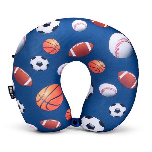 Navy Sports Microbead Travel Neck Pillow | Top Trenz